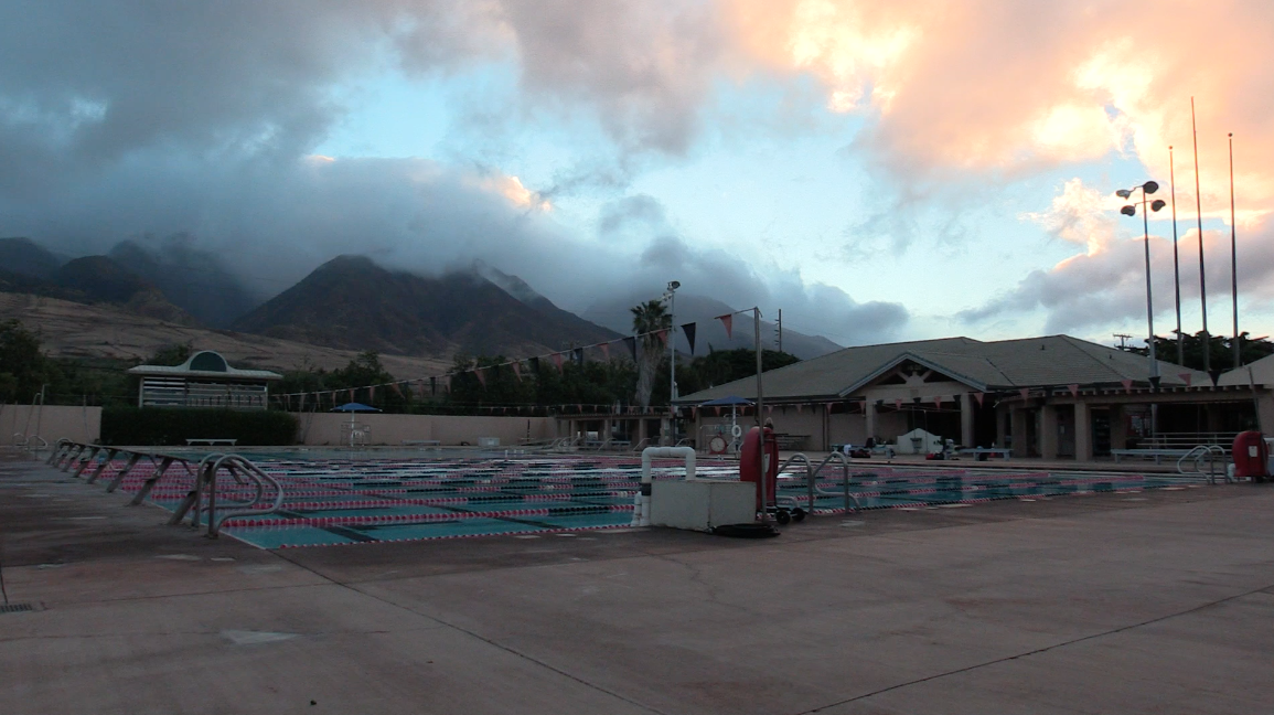 A Maui sunrise at the Lahaina Aquatic Centre with the Regina Masters Swim club #YQR #Hawaii #timelapse