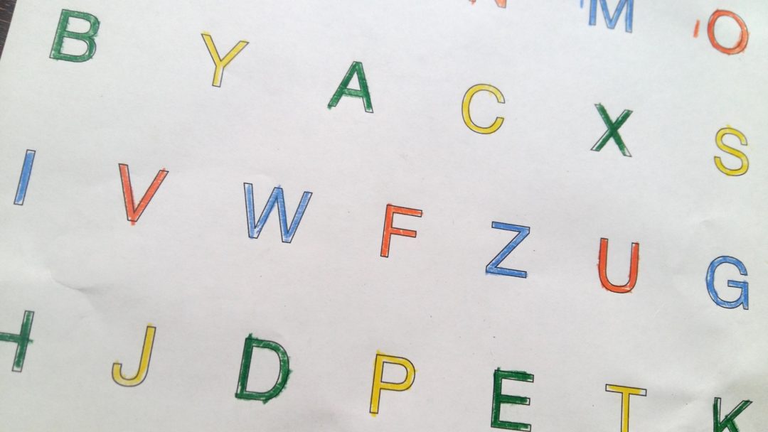 Random alphabet coloring in page I created for my son #alphabet # ...