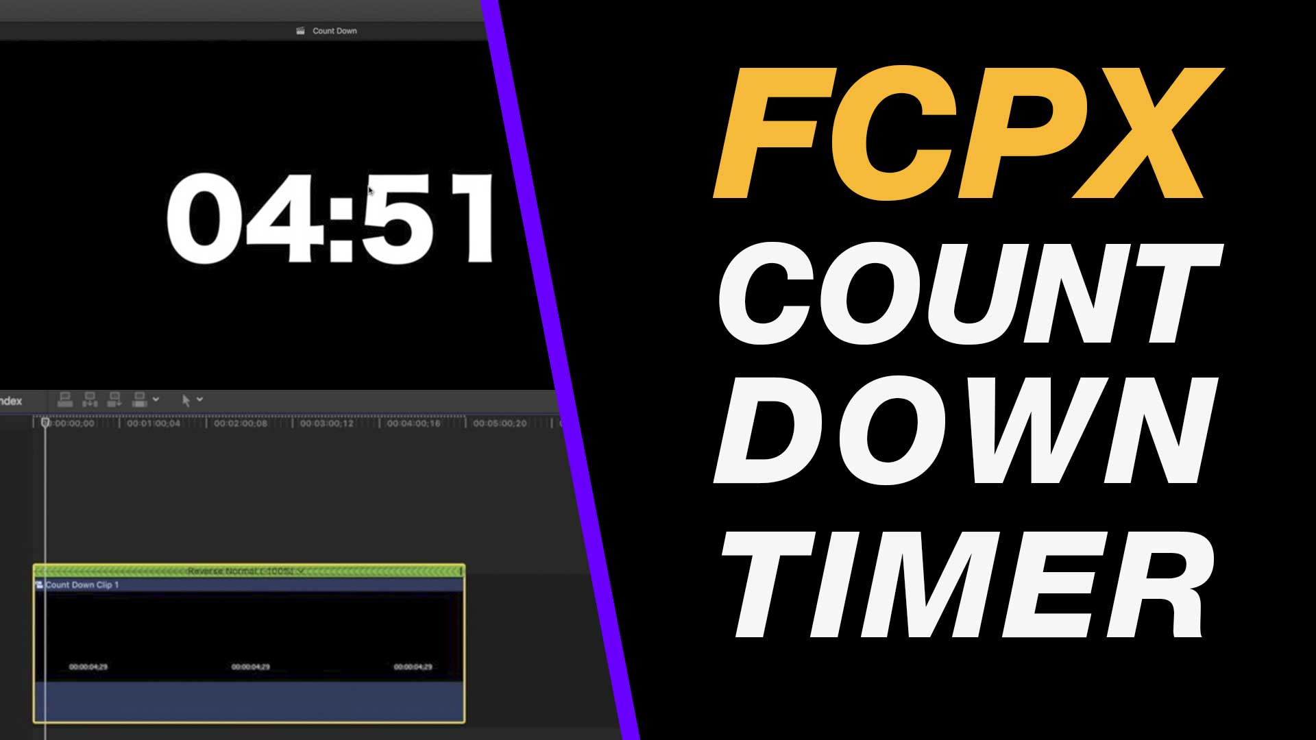 Final Cut Pro X: Create a Countdown Timer with Built-in Plugins #fcpx #effects